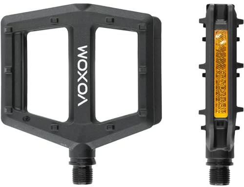Voxom Pedale Voxom MTB Flat Pedale Pe23 schwarz, Kunststoff-Körper, 7mm Boron-Achse, Industriellager, VP-538, schwarz, m, 719000006