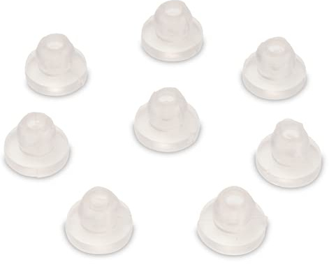 8 Glasauflagen für Tisch transparent - PVC Anschlagpuffer Schutzpuffer Abstandshalter für Glasplatten (14 x 3 x 8 mm)
