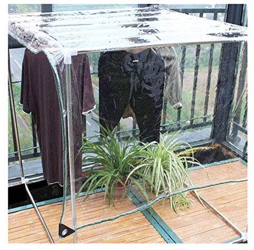 NA LI JIN BO Abdeckplane Holz,Schwerlast Plane 100% Transparentes PVC Komplett Wasserdicht Verstärkte Ecke Mit Tülle Geeignet Für Pavillons, Dach, Gartenmöbel (Color : Clear, Size : 2x4m)