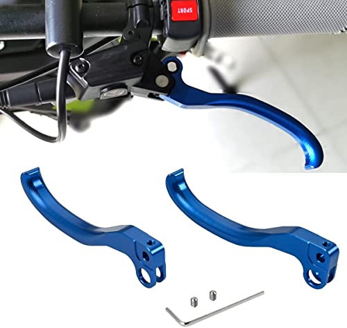 CTDOESO Motorrad-Kupplungshebel- und Bremshebel-Kit aus Aluminiumlegierung Kupplung Bremshebel für Sur Ron Segway, linker und rechter Schwenkhebel, kurzer Bremshebel-Ersatzsatz (Blau)