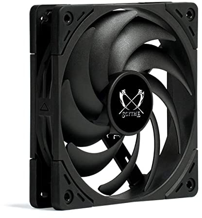 Scythe Wonder Snail 120 PWN - 1200 RPM, 120mm x 25mm Static Pressure Optimized High-Performance Computer Case Fan, Fluid Dynamic Bearing, 4-Pin Connector, Single Pack, Black