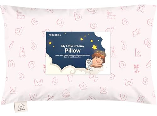 Almohada para niños pequeños con funda de almohada, almohada My Little Dreamy, almohadas de algodón orgánico para dormir, almohada para niños, almohadas de viaje para dormir, mini almohada, almohadas