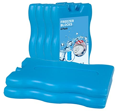 JAMES Freezer Blocks Family Pack Reusable - Keeps Food and Drink Cooler for Hours Ice Blocks for Lunch Boxes Outdoor Picnic, Camping (6)
