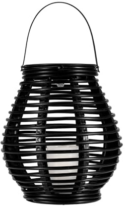 Paulmann Pauleen 48293 LED Solar-Laterne Sunshine Glow 2er Set 188 mm Schwarz, Braun IP44 Solarleuchte