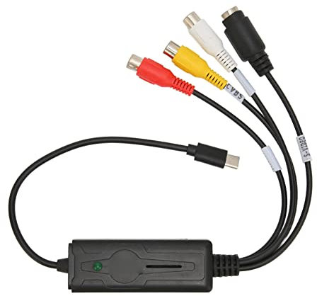 Leapiture Sound-Video-Capture-Karte, Typ C Sound-Video-Capture-Karte RCA auf USB-Konverter-Adapter Für Vista XP Für OS X Windows 10 8.1 8 7