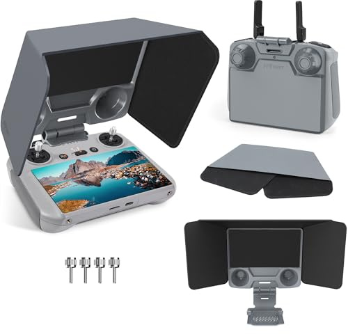 FPVtosky RC 2 Sonnenblende für DJI Lito X1/Mini 5 Pro/Avata 360/AIR 3S | 3-in-1 Sonnenblende: Schützt Display & Joysticks, Reduziert Blendung Durch 3-Seitige Abschattung, Bleibt Montiert