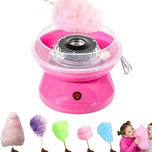 Professionelle Zuckerwattemaschine aus Baumwolle – für Zuhause, Kinder – Partygeschenk – Cotton Candy Floss Maschine, elektrische Candy Floss Maker Geburtstag Kinder Rosa