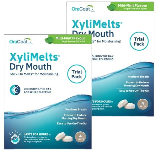 XyliMelts Dry Mouth Relief Discs Mild Mint Trial Pack 10 Tablets