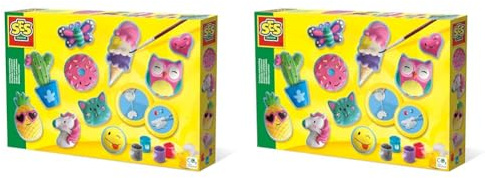 SES Creative Gießen und Anmalen - Fröhliche Figuren, Bunt, 1 Stück (2er Pack)