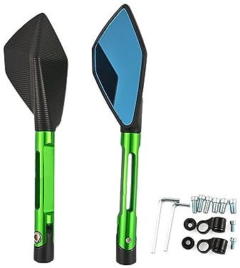 Espejos de motocicleta Espejos de extremo de barra de motocicleta compatibles con X-ADV 750 compatibles con Grom MSX125 MSX125SF CNC espejos de manillar de motocicleta de aluminio espejo retrovisor az