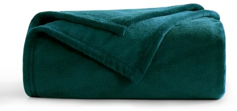Aisbo Kuscheldecke Flauschig Decke Grün - Fleecedecke 130x150 cm Sofadecke Couchdecke, Weich Kuschelige Wohndecke Dunkelgrün für Wohnzimmer Sofa Couch Blanket Warme Klein Decke