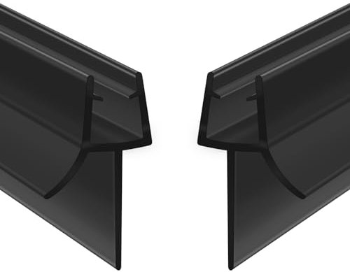 Flintronic Duschdichtungen für Duschtüren 60cm, Ersatz Dichtung 4-6mm Glastür, Duschtürdichtung Wasserabweiser mit Dichtlippe, Dichtung Duschwand Duschkabine I Duschabdichtung Gerade(2 Stück)
