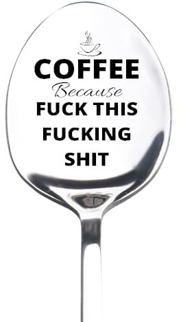 Funny Coffee Spoon Gift for Friend Besties Chrsitmas Gifts for Women Men Cofee Lover Gifts for Husband Wife Birthday Gift for Girlfriend Boyfriend Gifts for Bf Gf Spoons