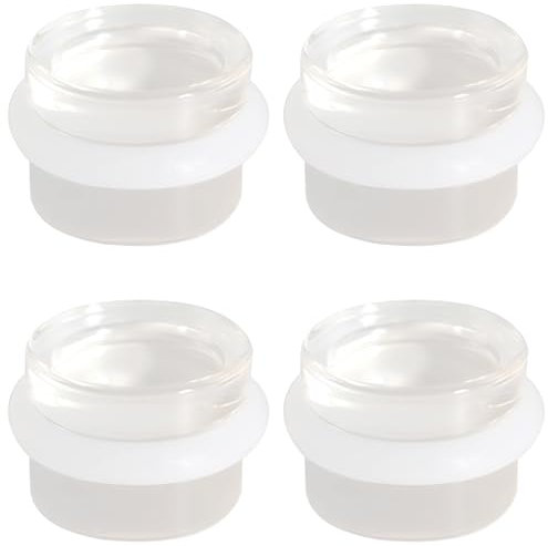 Topes Para Puertas Suelo - Tope Puerta - Door Stopper Pack 4 Topes Transparentes Adhesivos Antigolpes - Door Stop Para Hogar, Oficina o Entrada - Diseño Elegante Que Protegen Paredes y Evitan Golpes