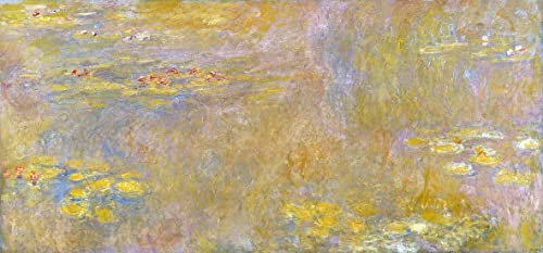 XSBPDPII Berühmt Wandkunst Bilderdruck Leinwand Wandkunst Bilder Seerosen Seerosen von claude monet Leinwandbilder für Flurdekoration 60x90cm