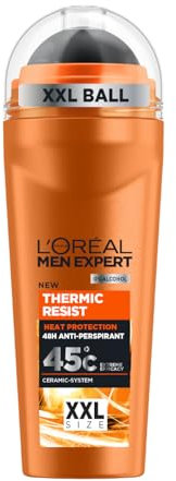 L'Oréal Men Expert Thermic Resist Deodorante da uomo Roll-On Anti-traspirante 48h efficace anche a 45°C XXL 100ml