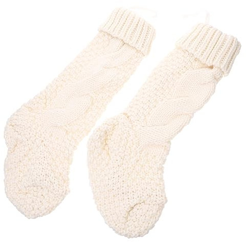 HOLIDYOYO 2stücke Teiliges Beige Aus Festliche Hänge-deko Mit Candy-Bag Funktion Geeignet Für Weihnachtsfeier Junge Mädchen Und Party-Dekoration Im Zuhause Und Gastronomiebereich