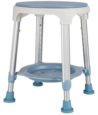 Silla de ducha giratoria para ancianos y discapacitados, asiento de bañera ajustable con bandeja de almacenamiento
