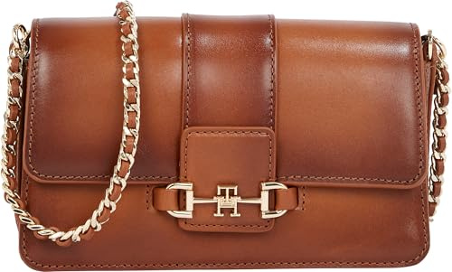 Tommy Hilfiger Heritage Leather Crossbody Bag With Chain Crossbody Strap Umhängetasche