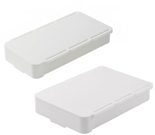 Maxtonser Set di cassetti sotto la scrivania, comodi cassetti adesivi, cassetti scorrevoli sottopiano, per uffici e scuole