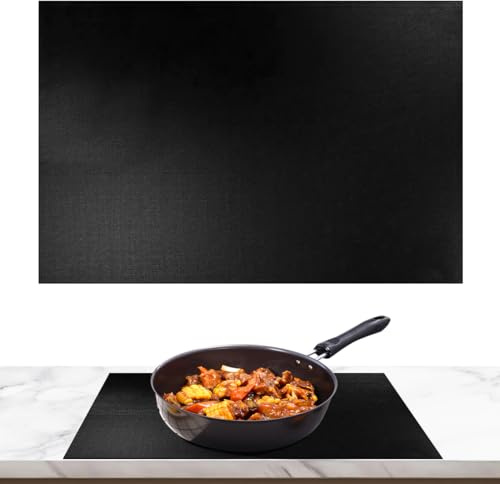 Tutamaz Silikon Induktionskochfeld Schutzmatte, 52 * 78cm Induktion Schutzmatte, Rutschfeste Induktionsmatte Hitzebeständige Unterlage, Induktion Herdschutz Silikonmatte für Induktionsherd, Küche