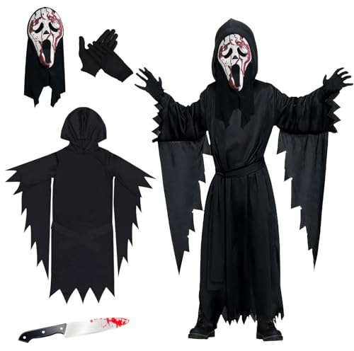 SPERMUOY Costume d'Halloween Ghostface Scream, costume de fantôme hurlant hurlant
