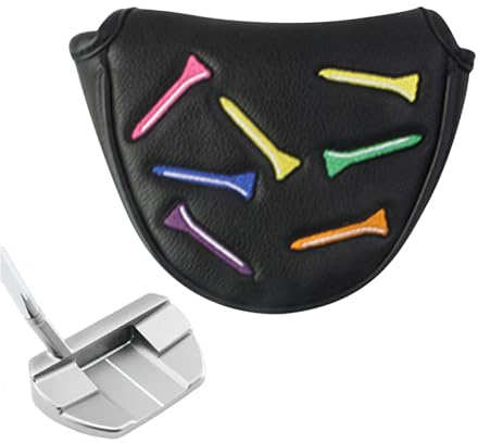 Mallet Putter Hülle – Kunstleder Hammer Putter Schutz Mit Magnetverschluss, festoonierter Kopfschutz Tragbares Golfzubehör Für Damen Herren Unisex