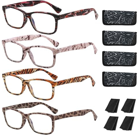 Suertree Blaulichtfilter Lesebrille für Damen Feder Scharnier Anti blaue Sehhilfe Augenoptik Mode Computer Brille Lesehilfe Herren