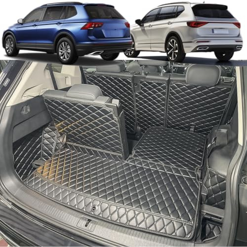 7DEEKEI Kofferraumwanne kompatibel mit VW Tiguan Allspace/Seat Tarraco 7-Sitzer 2017-2025 | Kofferraummatte Kofferraumabdeckung