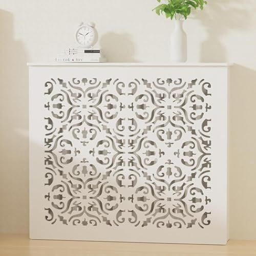 Armadio di Copertura del Radiatore, Armadio Decorativo del Corridoio della Camera da Letto della Camera da Letto Copertura del Radiatore in Legno per La Casa Moderna Scaffale De, L90xH80xT15CM