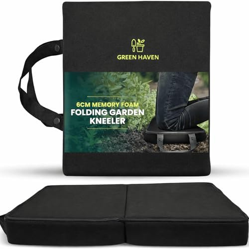 Green Haven Faltbare Knieunterlage aus Memory-Schaum, 7 cm Memory-Schaum, leicht und tragbar mit Griffen, perfekt für Gartenarbeit, Badewannenkniee, Sitzkissen, Unterstützung für drinnen und draußen