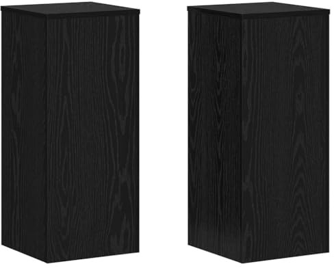 Generico Supporto per Piante 2 PCS Rovere Nero 30 x 30 x 70 cm,Casa e Giardino,Prato e Giardino,Giardinaggio,Supporti per Piante,Nero,19 kg,869232
