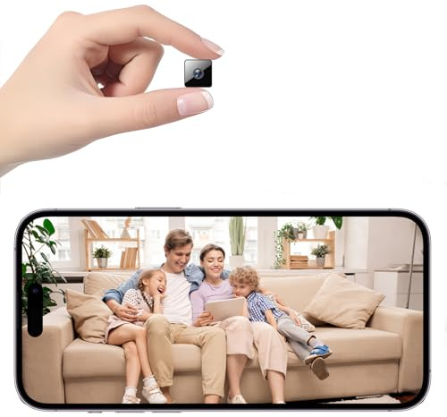 ESTABA Mini Kamera, 1080P Spy Camera Wifi Hidden, Long Battery Life Mini Wireless Security Camera APP Control for Room Nanny Cam with Motion Detection Night Vision Cloud & SD Storage