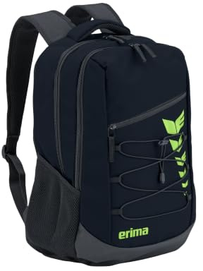 Erima Unisex Six Wings Rucksack ohne Bodenfach | (7232610) black/green gecko, 1