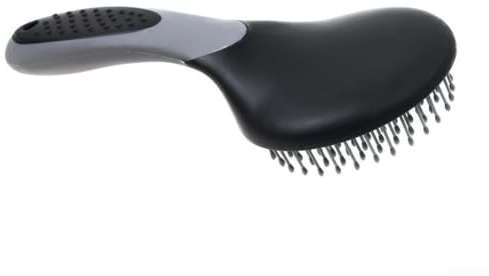 Peigne à crinière avec poignée en caoutchouc pour toilettage équin, outil efficace pour l'entretien de la crinière et de la queue de cheval, poignée antidérapante ergonomique facile à nettoyer (taille
