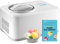 TZS First Austria Gelatiera e Yogurtiera 1,5 L | frozen yogurt, sorbetto, gelato | incluso libretto di ricette, misurino e spatola | bianco
