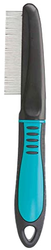 TRIXIE 23762 Floh- und Staubkamm, Kunststoff/Metallzinken, 21 cm