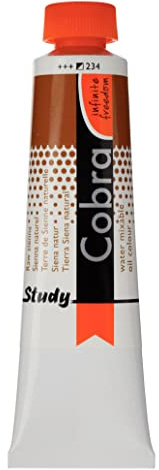 Cobra Study Wasser mischbare Ölfarbe Tube - Siena Natur 234-40 ml - Halbdeckend - Ausgezeichnete Lichtechtheit
