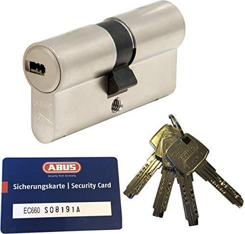 ABUS EC660 Profil-Doppelzylinder Länge (a/b) 30/45mm (c=75mm) mit 4 Schlüssel, mit Sicherungskarte