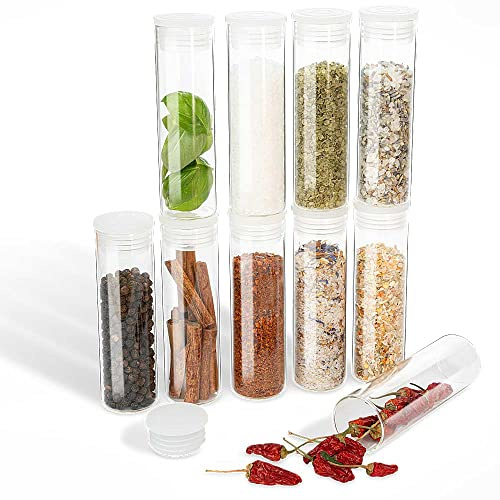 Tuuters 25 Stück Glas Gewürzgläser mit Verschluss Deckel (130 x Ø30mm) | Kleine Glasfläschchen mit Natur-Korken für Gewürze, Gewürzbehälter zur Aufbewahrung, Verschenken, Reagenzglas 3cm Durchmesser