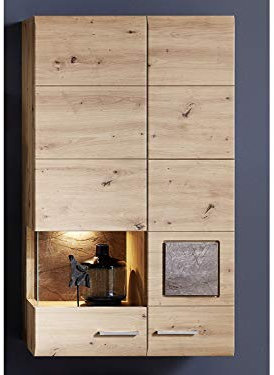 möbelando Hängevitrine Wandschrank Vitrine Hängeschrank Vitrinenschrank Springhill I