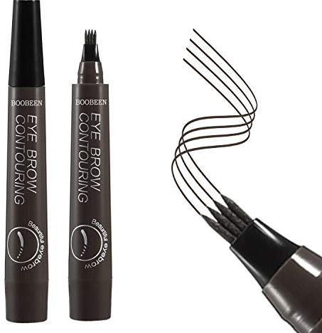 Boobeen Penna per sopracciglia-Matita per sopracciglia impermeabile con applicatore a punta a forchetta-Crea sopracciglia dall'aspetto Naturale senza sforzo