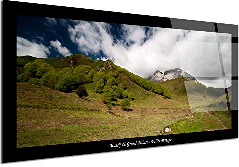 DECLINA Quadro in plexiglass, cornice decorativa su vetro acrilico, decorazione da parete, stampa su plexiglass, cornice in plexiglass paesaggio Massiccio del Grand Billare, 100x50 cm