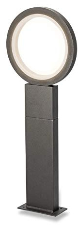 Esotec Moderne LED Wegeleuchte mit rundem Leuchtelement - Lichtfarbe warmweiß 3000K - Leistung 11 Watt 900 lm - (B x H x T): 225 x 600 x 32 mm - anthrazit Aluminium Pollerleuchte 201208
