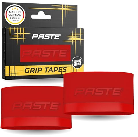 PASTE ® Banda sujeta espinilleras de Silicona de fútbol para Adultos y niños en Rojo - Soporte para Calcetines y Cinta para Tobillos - sujetaespinilleras Accesorios y Regalos de fútbol
