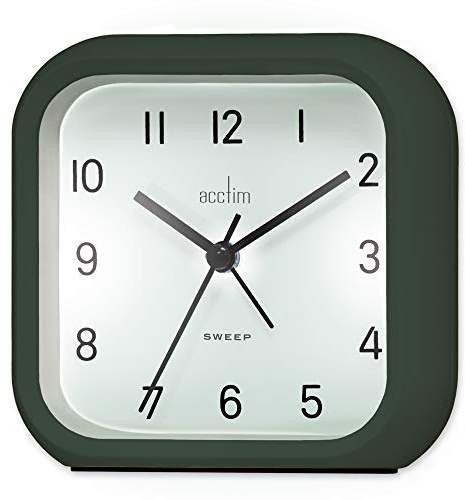 Acctim Carter 16155 Sweep Alarm Clock in Urban Jungle Green
