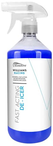 Rokit Williams Racing Fast Acting De-icer - 1 Litre - for car windows, door locks, latches, headlights