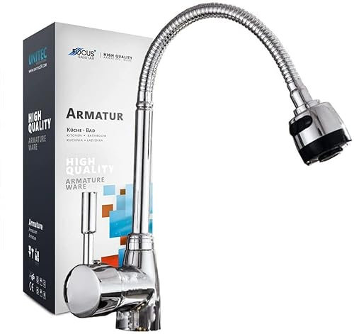 Generic Flexibler Wasserhahn 360° Küchenarmatur schwenkbar Hoher Auslauf Spültischarmatur Einhand Spültischarmatur Einhebelmischer Mischbatterie