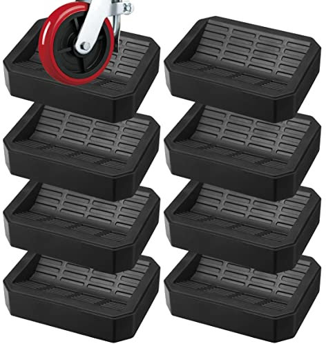 MixDora 8 Pieces Furniture Caster Cups Wheel Stoppers Silicone Floor Protectors Pads Castor Cups for Furniture Wheels