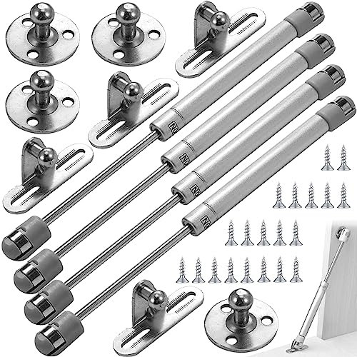 4Pcs Vérin à Gaz Bras 200N, ressort amortisseurs à gaz d'origine, Pneumatique Verin Meuble Cuisine Hydraulique, pour Levage de Porte Armoire Meuble Cuisine Amortisseur charniè, Bras pneumatique